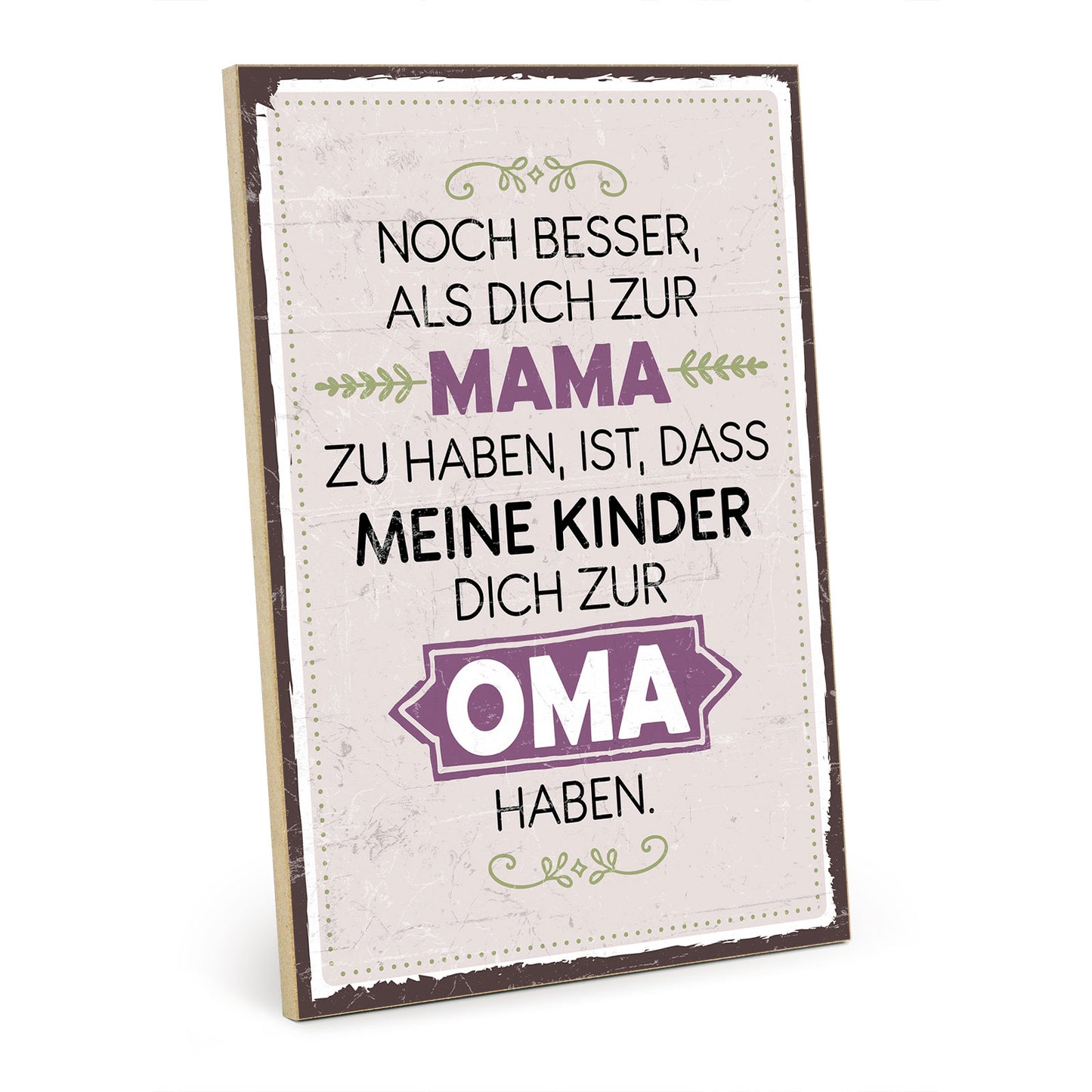 Holzschild mit Spruch - Mama und Oma – HS-GH-00403
