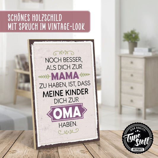 Holzschild mit Spruch - Oma – GH-00403