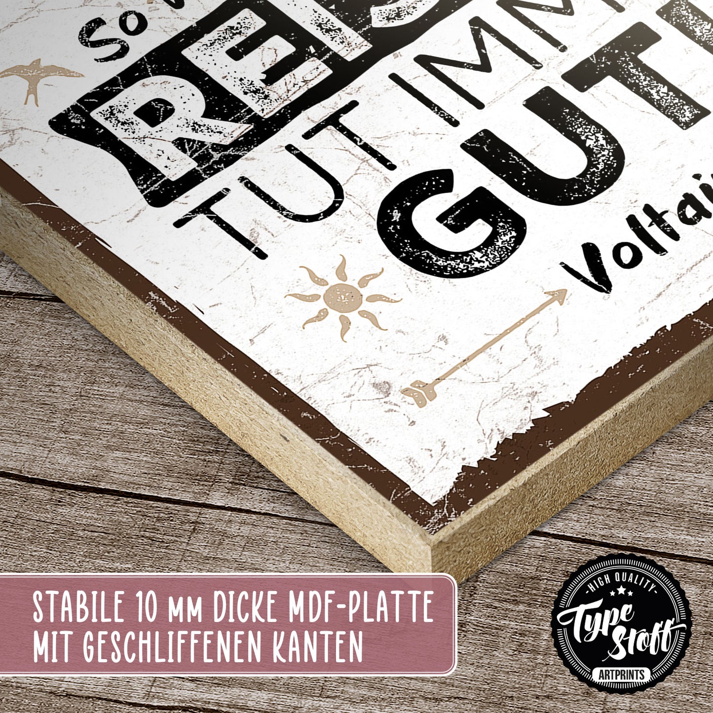Holzschild mit Spruch - Reisen tut immer gut – HS-QN-00493