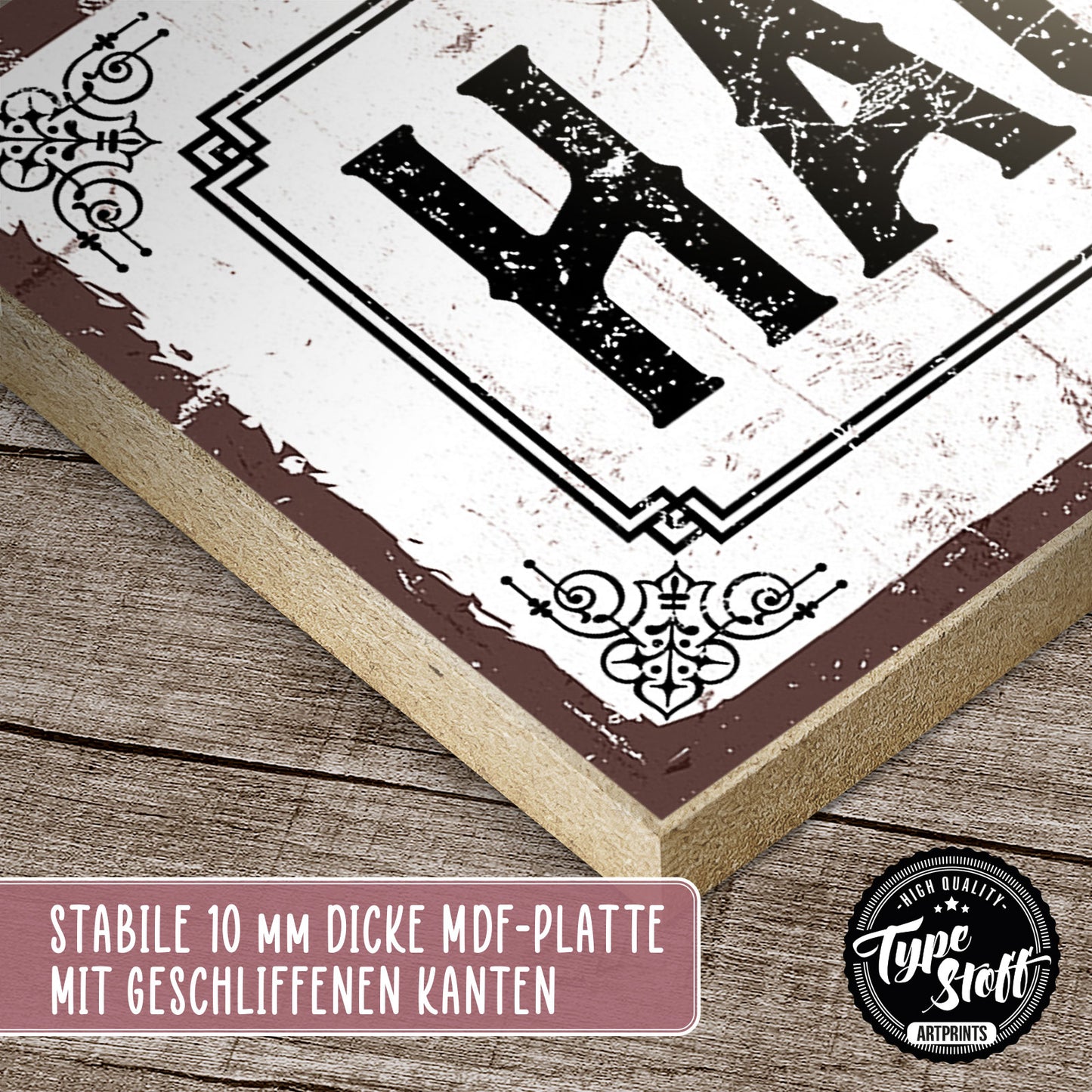 Holzschild mit Spruch - Papa - Bester Hausmeister der Welt – HS-KQ-00520