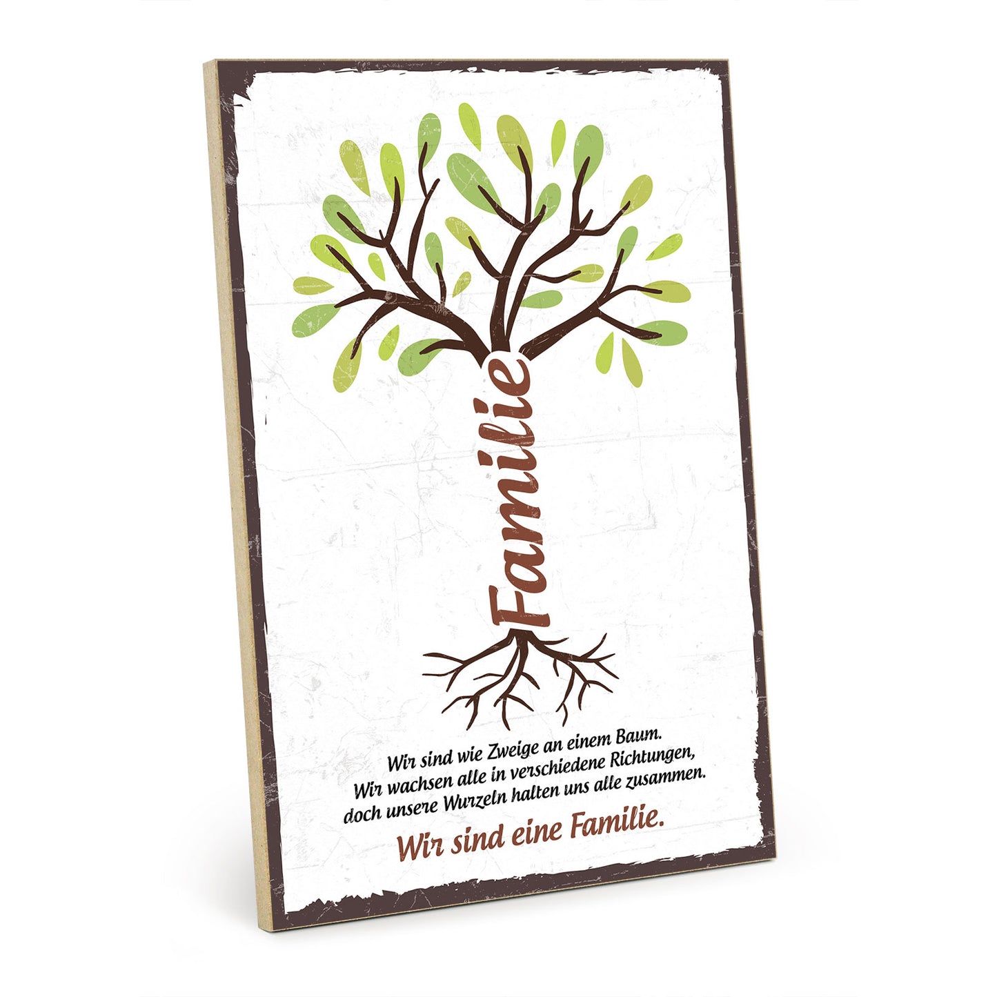 Holzschild mit Spruch - Familie - wie Zweige an einem Baum – HS-GH-00559