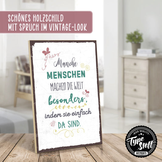 Holzschild mit Spruch - Freunde machen die Welt besonders – HS-GH-00573