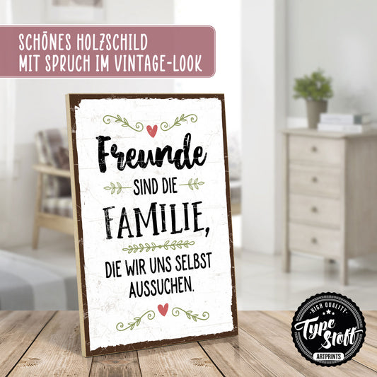 Holzschild mit Spruch - Freunde – GH-00605