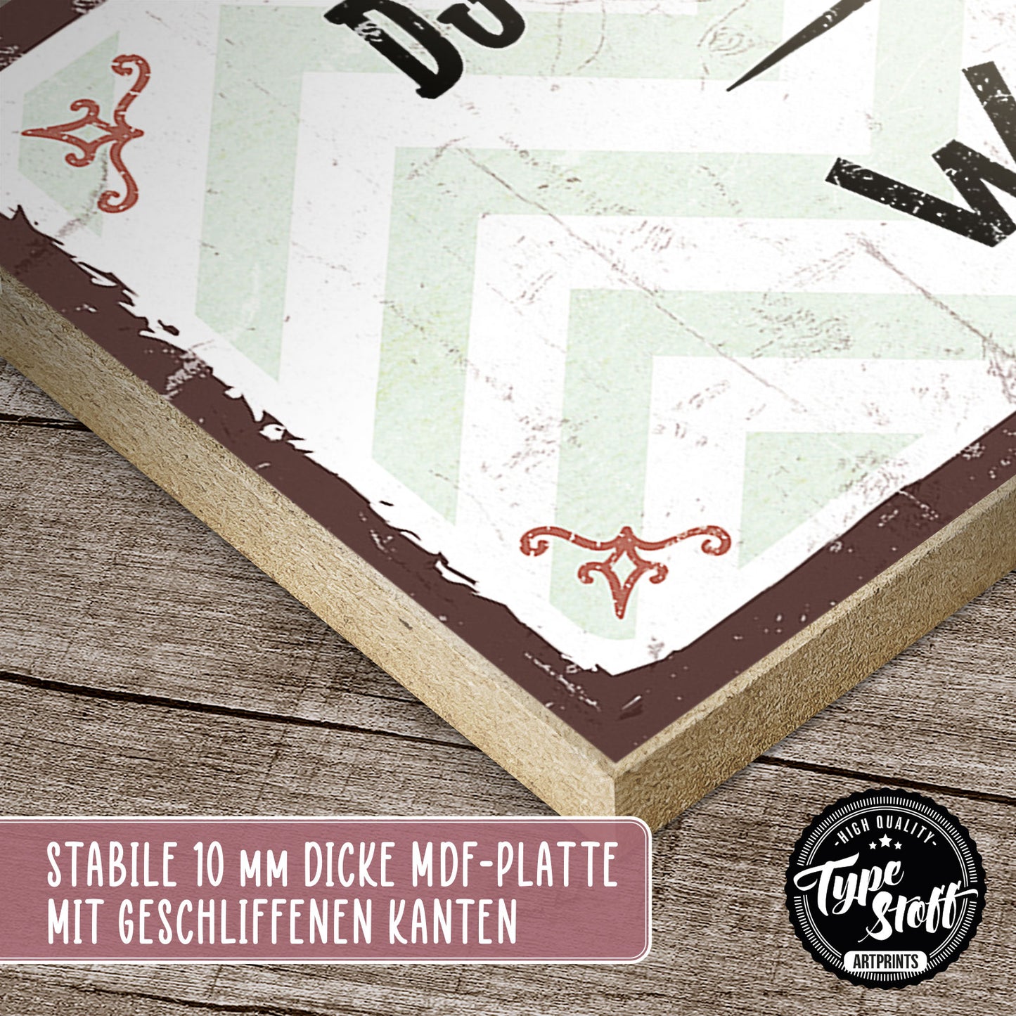 Holzschild mit Spruch - Liebe - Du bist nicht nur der Hammer – HS-KQ-00664
