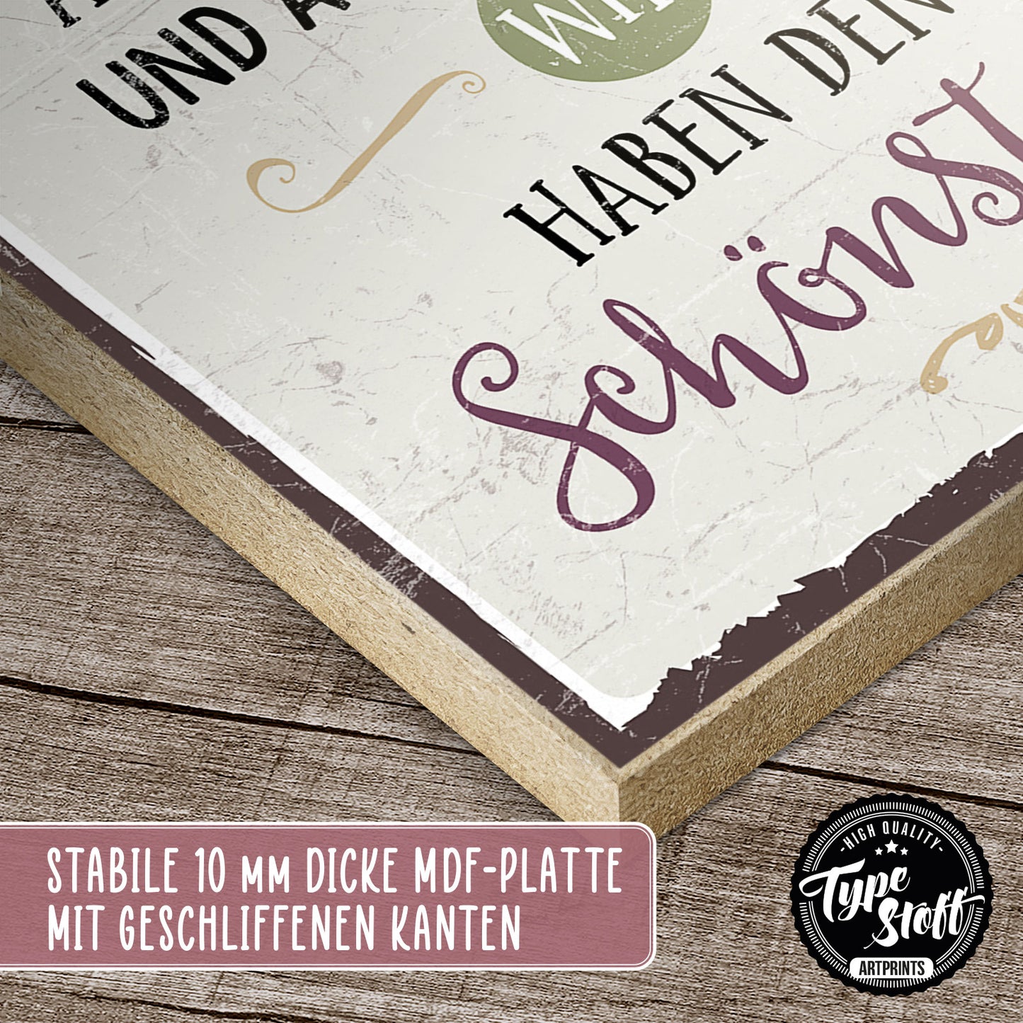 Holzschild mit Spruch - So viele Hunde auf der Welt – HS-GH-00671