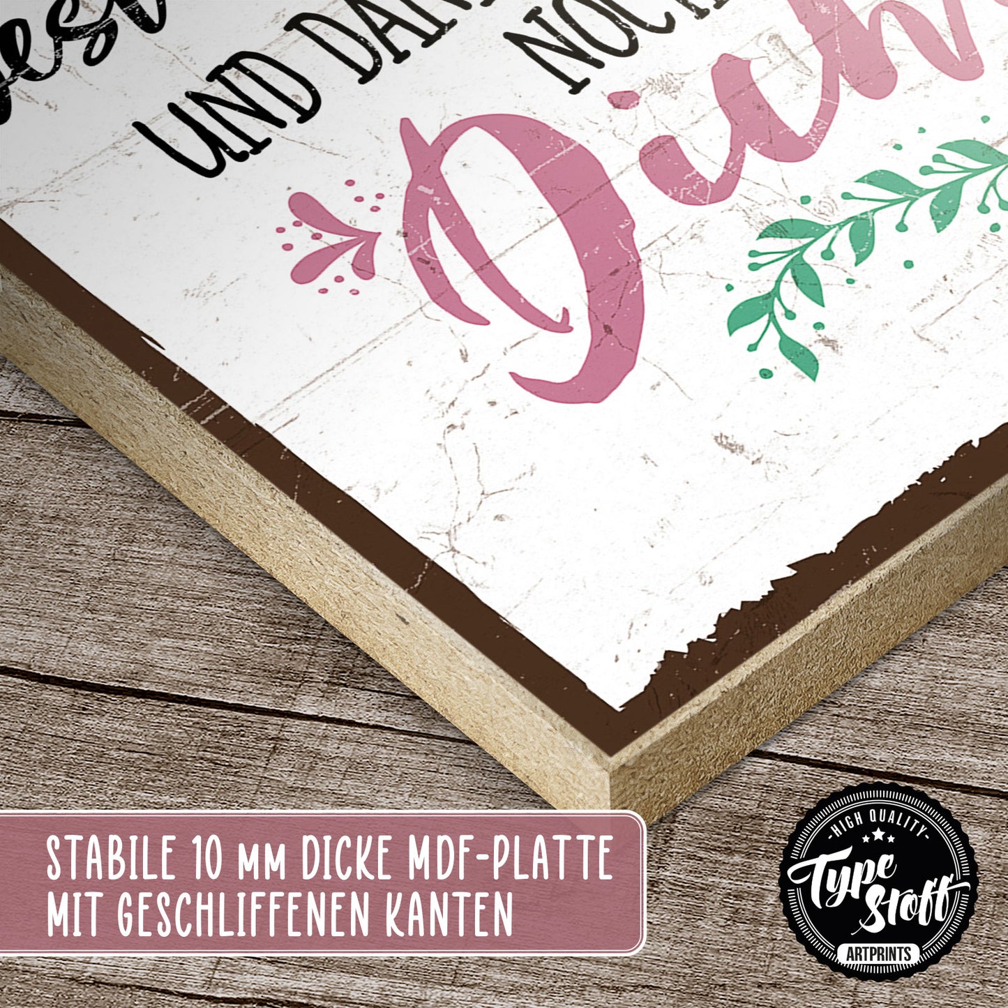 Holzschild mit Spruch - Gute und beste Freundinnen – HS-GH-00672