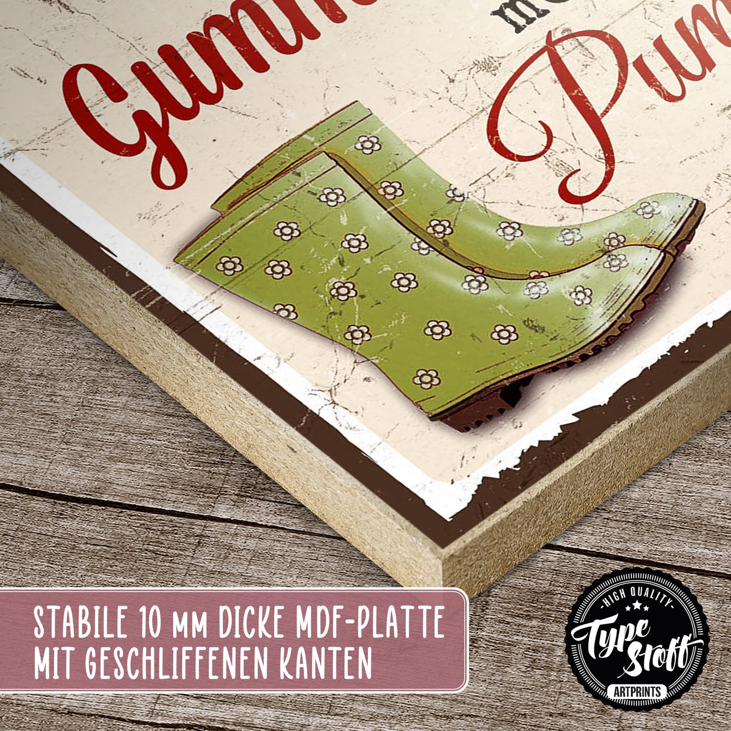 Holzschild mit Spruch - Garten - Gärtnern ist mein Yoga – HS-GH-00707