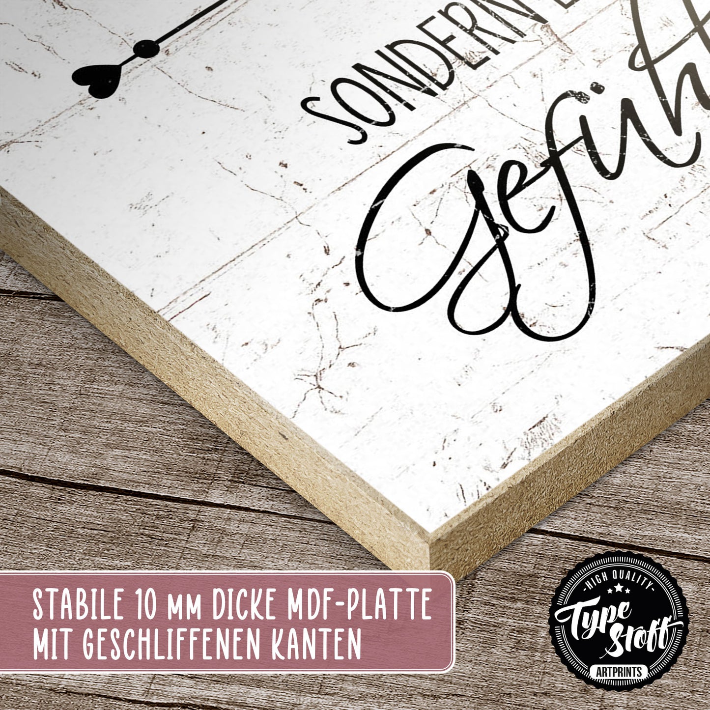 Holzschild mit Spruch - Zuhause - kein Ort - Gefühl – HS-GH-00746