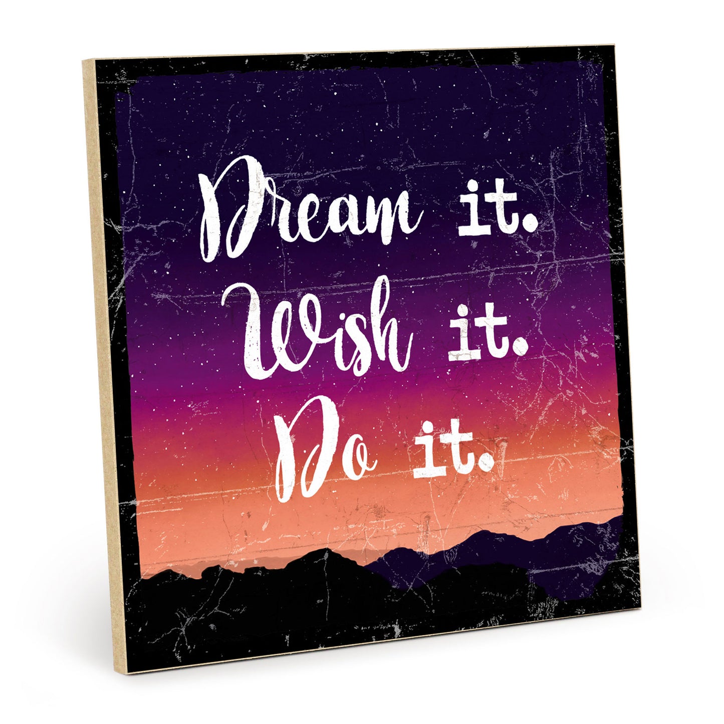 Holzschild mit Spruch - Motivation - Dream it - Do it – HS-QN-00755
