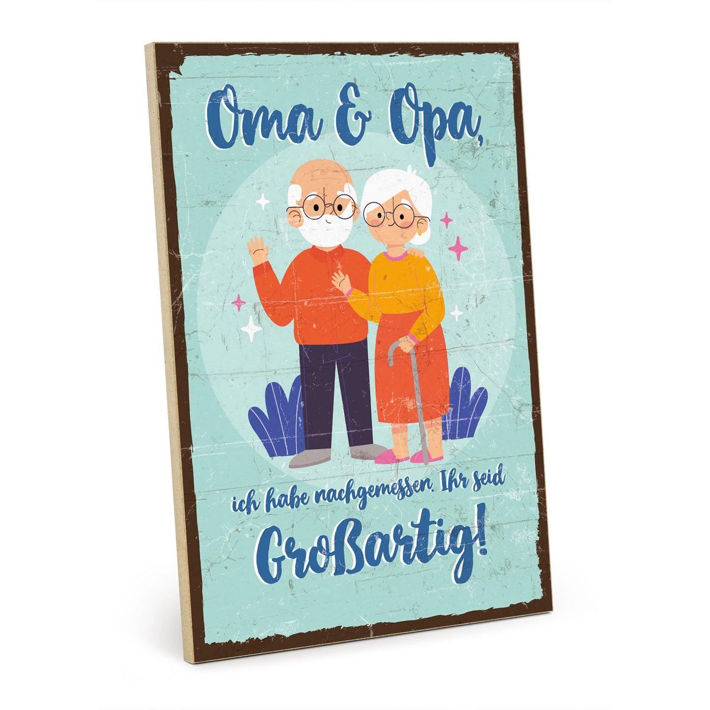 Holzschild mit Spruch - Großeltern - Oma und Opa – HS-GH-00821