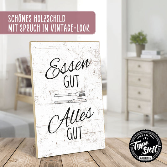 Holzschild mit Spruch - Essen gut - alles gut – HS-GH-00850