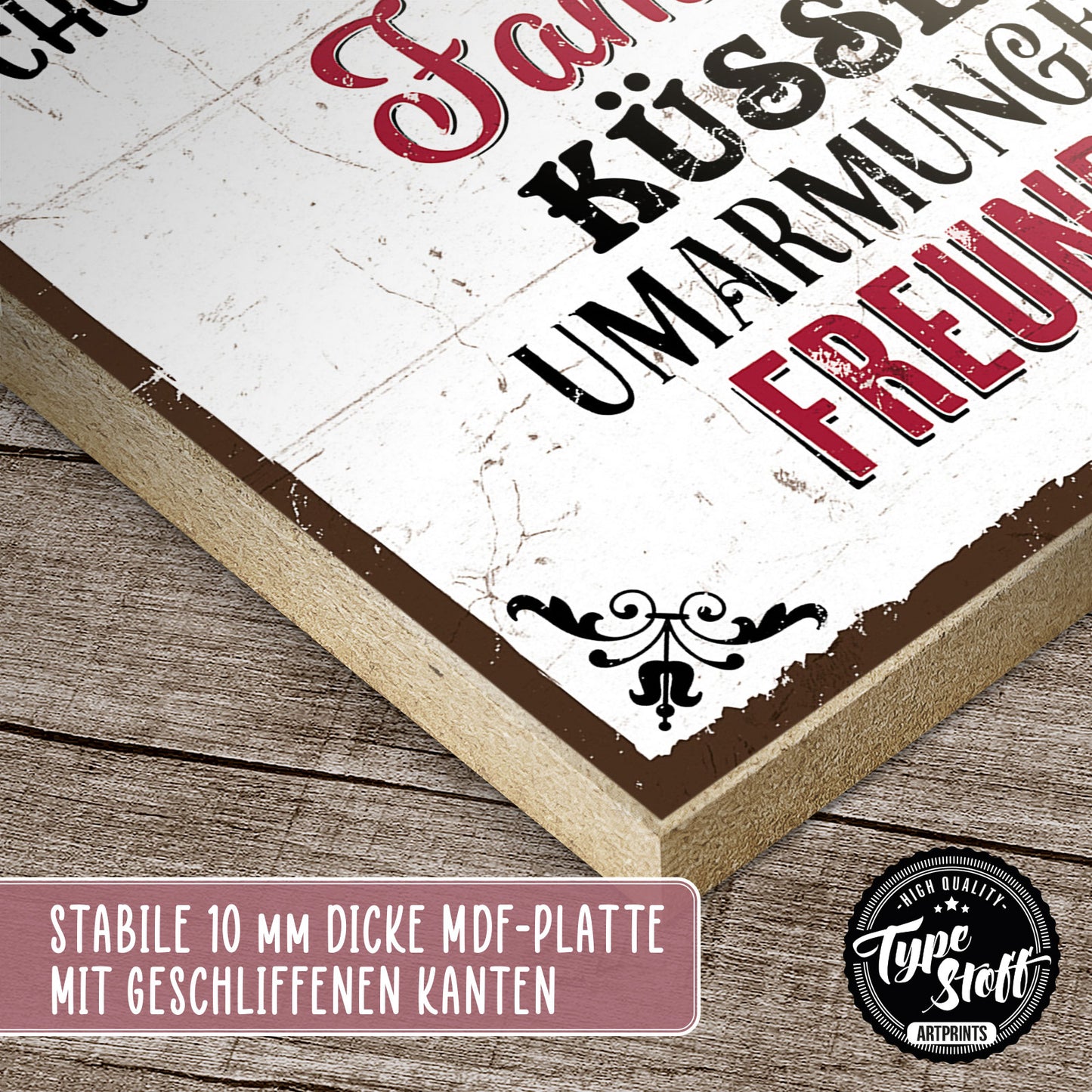 Holzschild mit Spruch - Die schöbsten Dinge sind kostenlos – HS-GH-00861