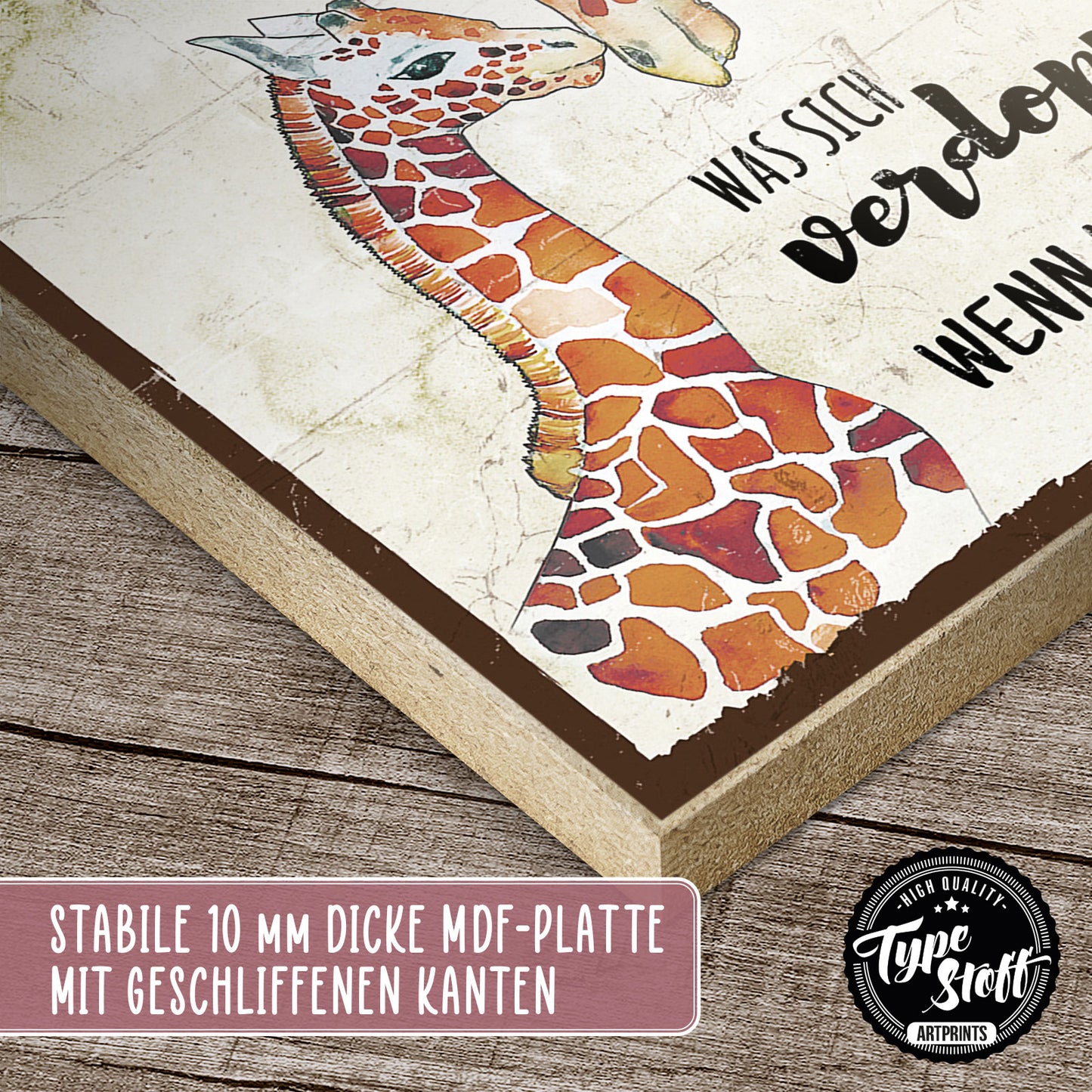 Holzschild mit Spruch - Liebe verdoppelt sich beim teilen – HS-GH-00876