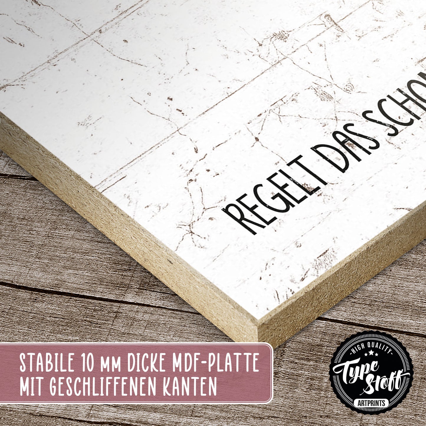 Holzschild mit Spruch - Hygge - Karma regelt das schon – HS-GH-00890