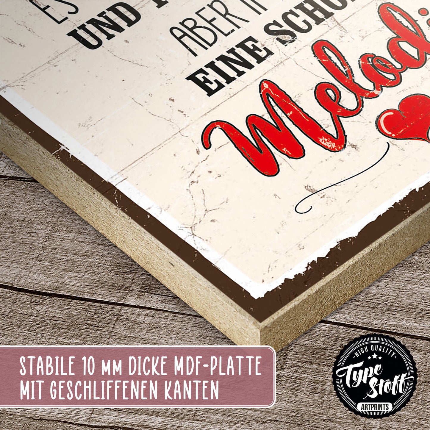 Holzschild mit Spruch - Hygge - Das Leben ist wie Musik – HS-GH-00901