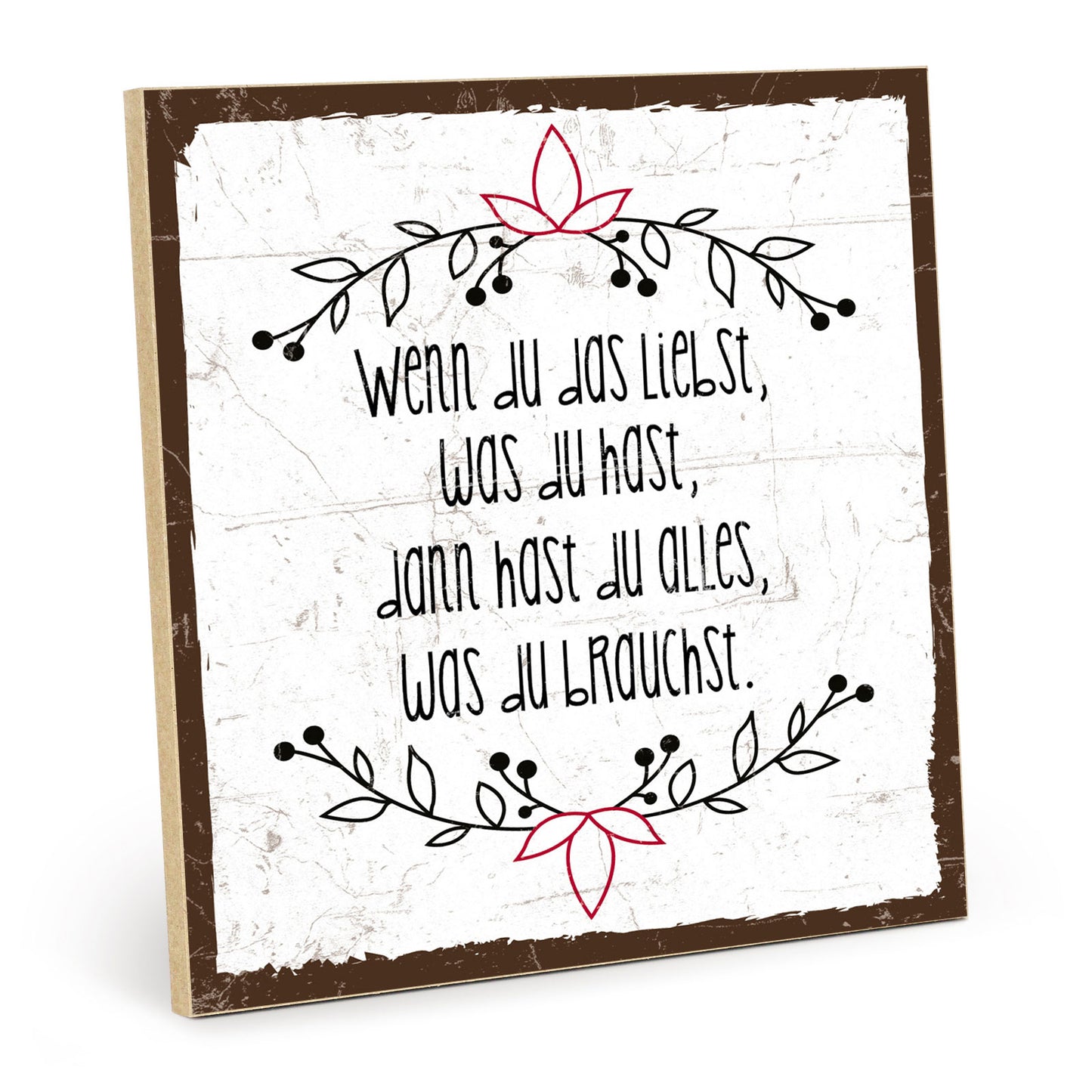 Holzschild mit Spruch - Hygge - Alles was du brauchst – HS-QN-00925