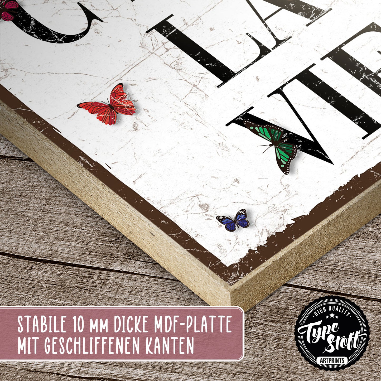 Holzschild mit Spruch - Hygge - Cest la vie - so ist Leben – HS-QN-00961