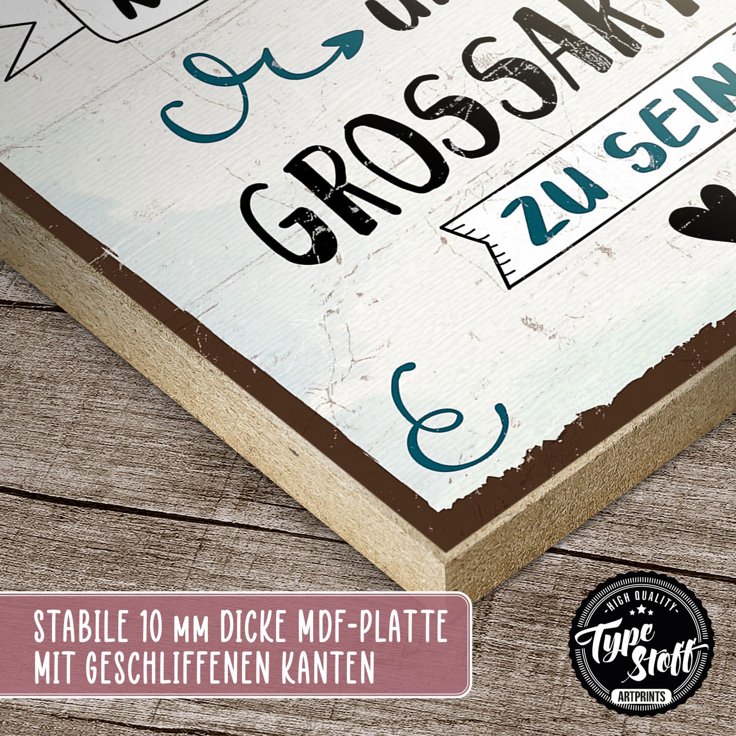 Holzschild mit Spruch - Motivation - Großartig sein – HS-GH-01003