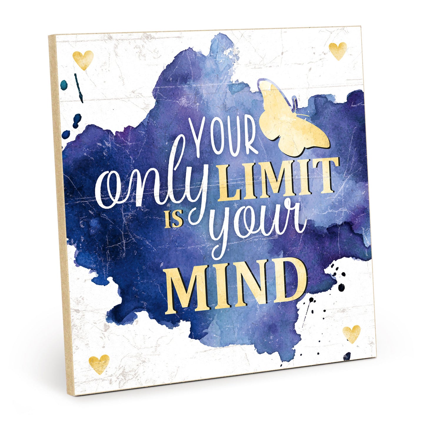 Holzschild mit Spruch - Motivation - Only limit is your mind – HS-QN-01006