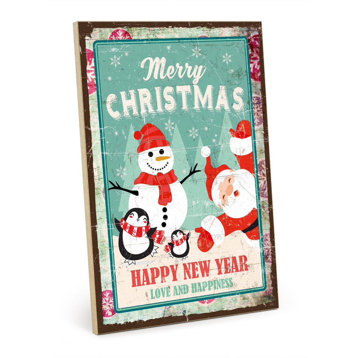 Holzschild mit Spruch - Weihnachten - Merry Christmas – HS-GH-01041