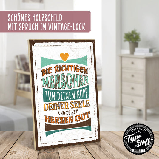 Holzschild mit Spruch - Freunde - Tun dir gut – HS-GH-01087