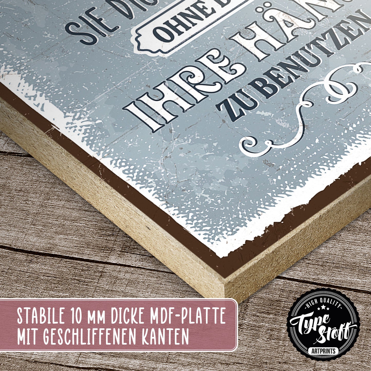 Holzschild mit Spruch - Besondere Menschen berühren dich – HS-GH-01099