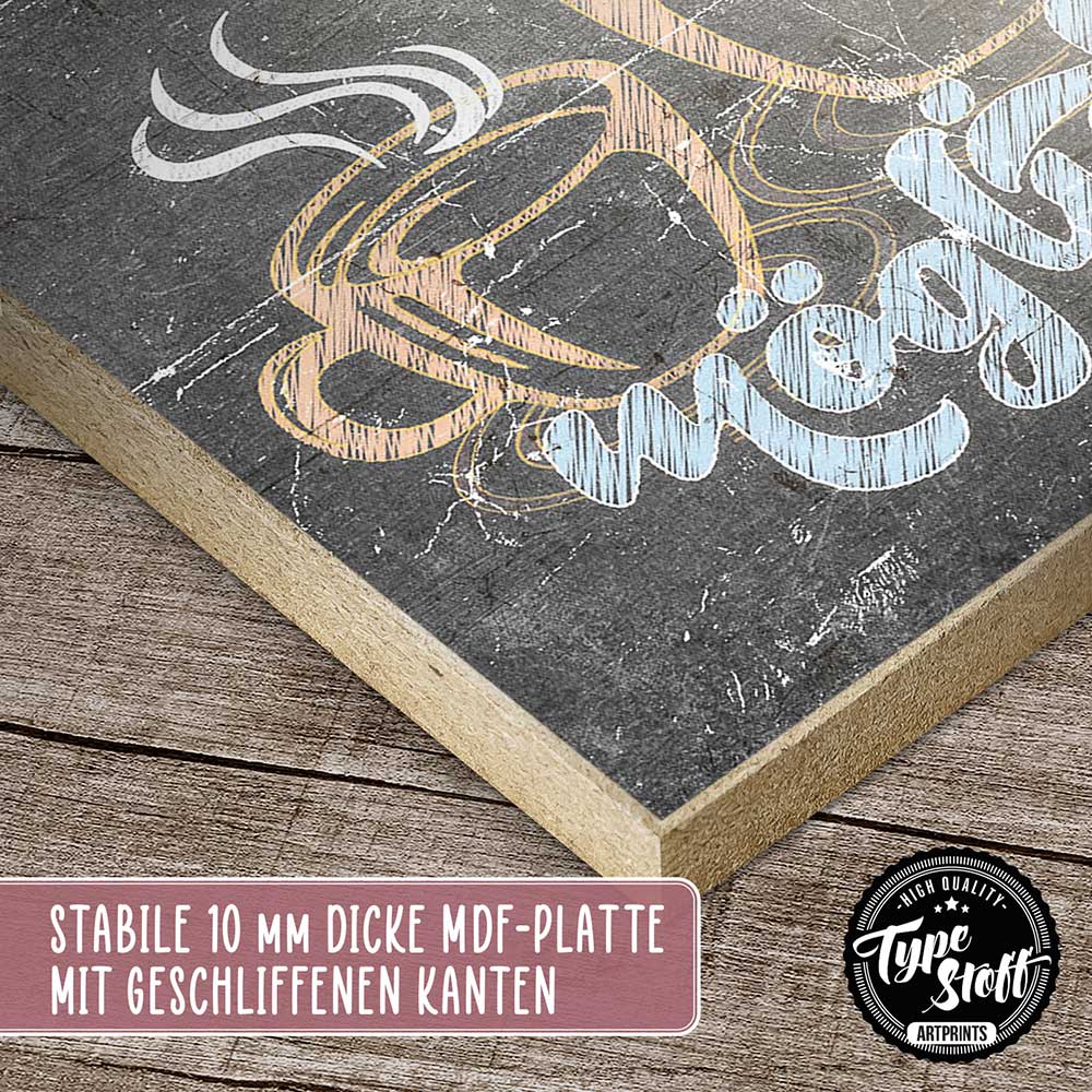 Holzschild mit Spruch - Kaffee macht alles möglich – HS-GH-01107