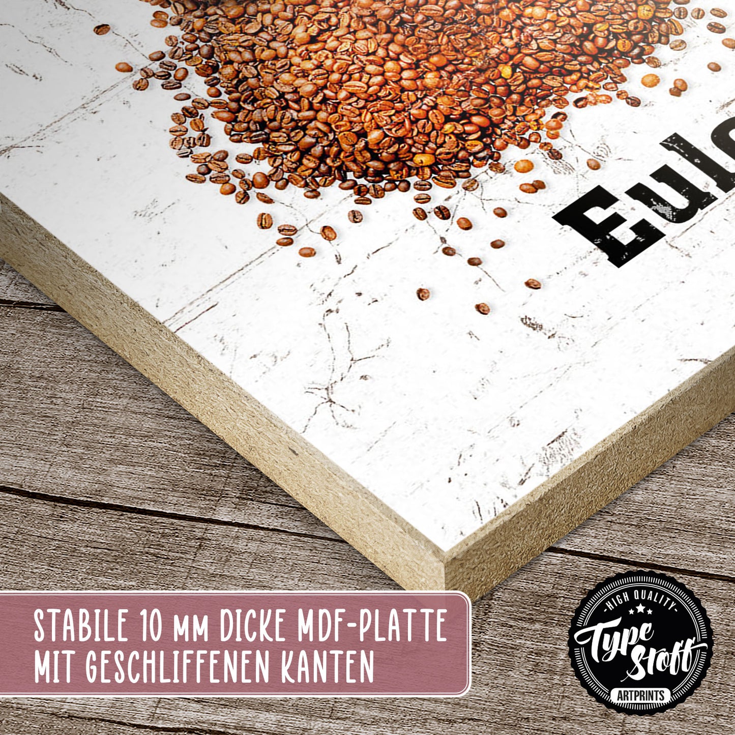 Holzschild mit Spruch - Kaffee Eule – HS-GH-01112