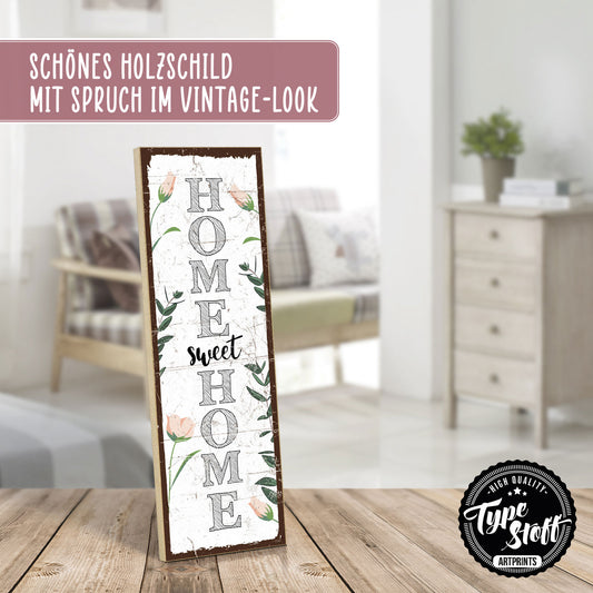 Holzschild mit Spruch - Zuhause - Home sweet home - HS-KH-01149
