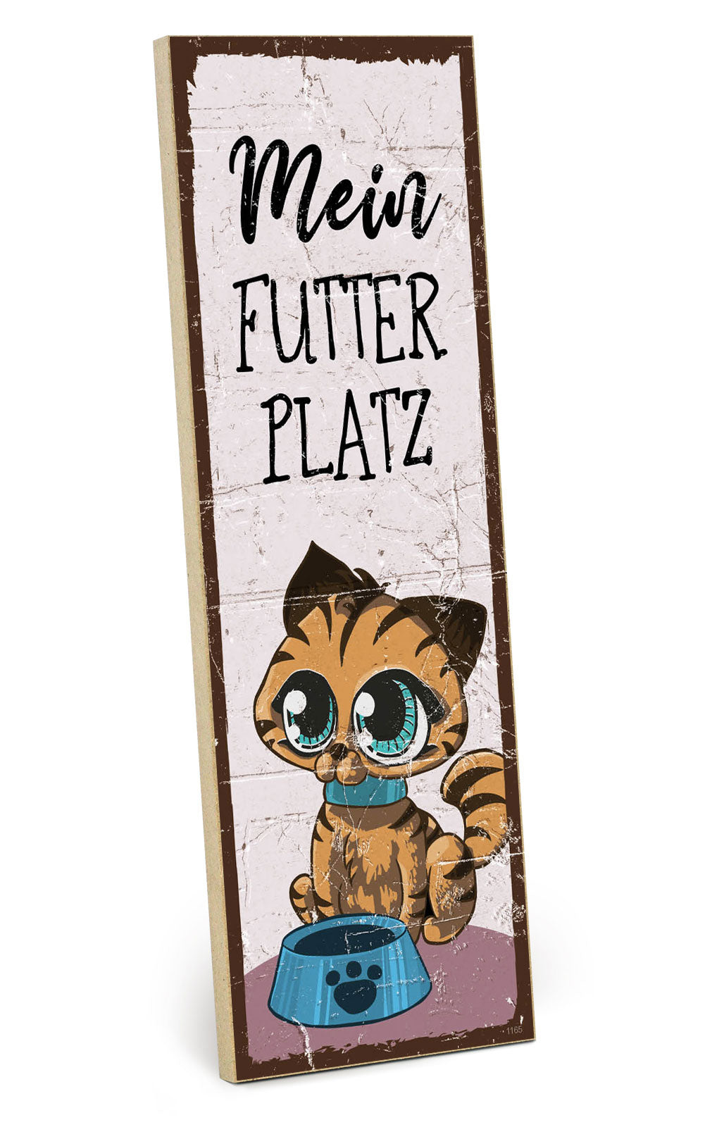 Holzschild mit Spruch - Katze - Mein Futterplatz – HS-KH-01165