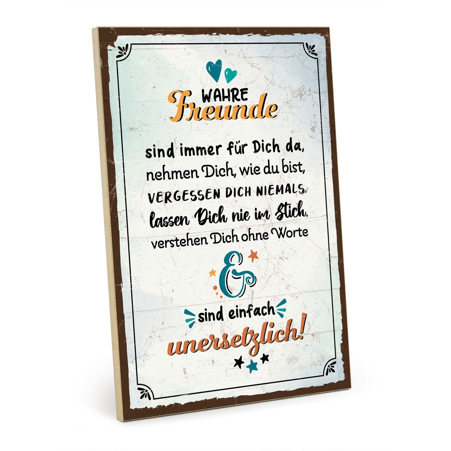 Holzschild mit Spruch - Freunde sind immer für dich da – HS-GH-01210