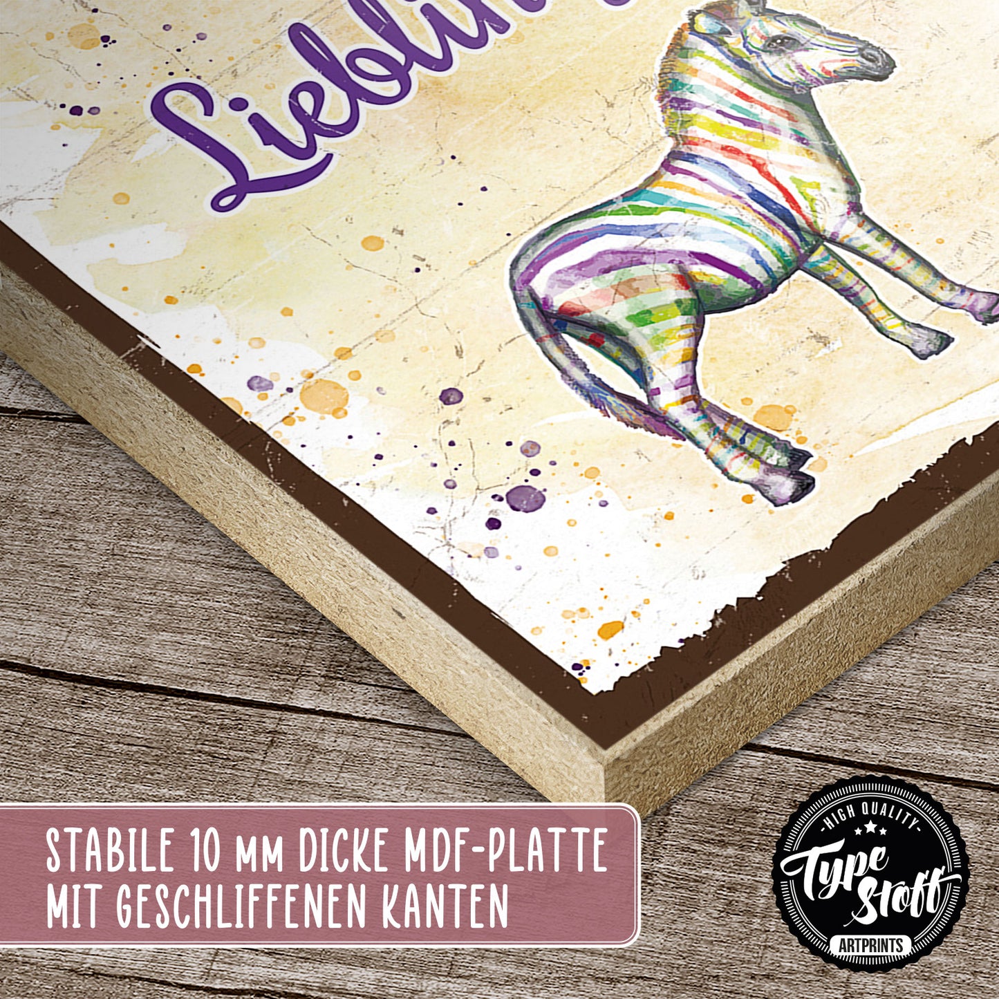 Holzschild mit Spruch - Liebe - Lieblingsfarbe – HS-GH-01263