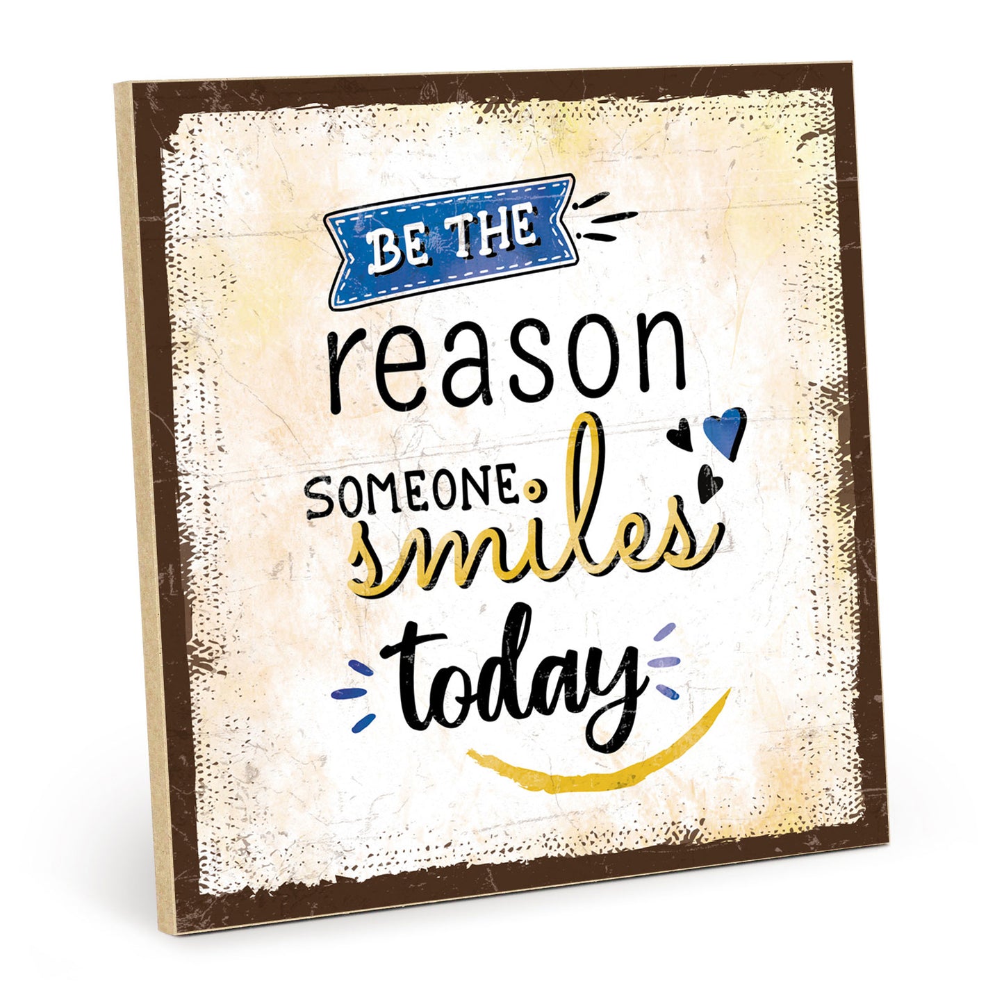 Holzschild mit Spruch - Lachen - Be the reason - HS-QN-01266