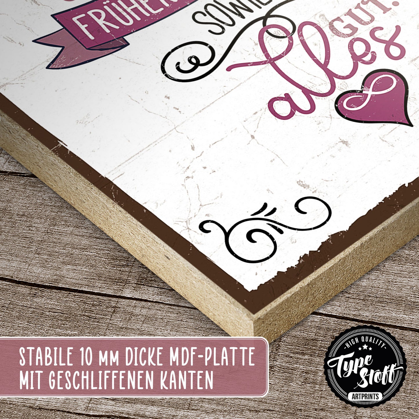 Holzschild mit Spruch - Wenn es tatsächlich Liebe ist – HS-GH-01283