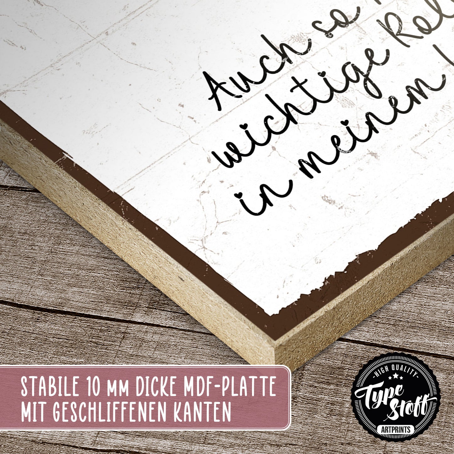 Holzschild mit Spruch - Toilette - Klopapier - Rolle – HS-GH-01285