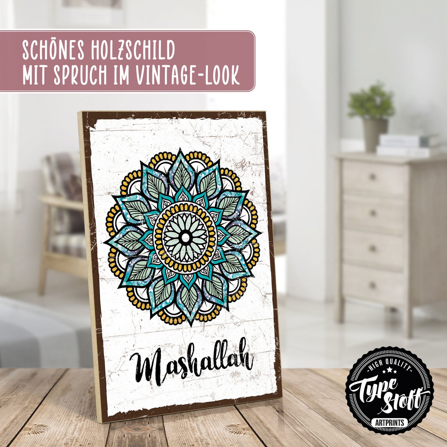 Holzschild mit Spruch - Hygge – HS-GH-01289