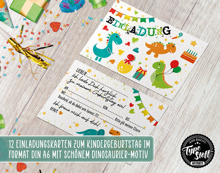 Einladungskarten - mit Kuverts für Kindergeburtstag - EL-01335