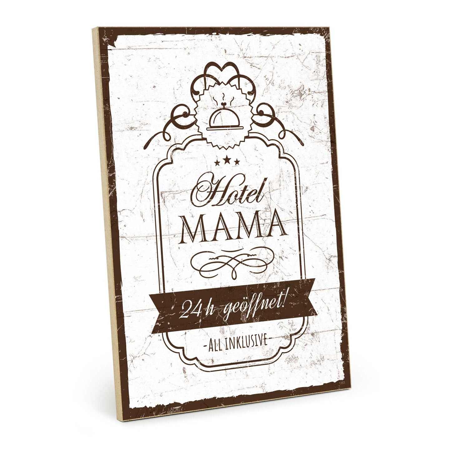 Holzschild mit Spruch - Hotel Mama – HS-GH-01363