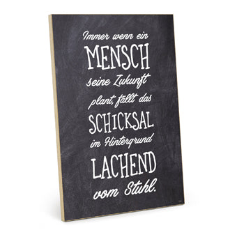 Holzschild mit Spruch - Schicksal – HS-GH-01384