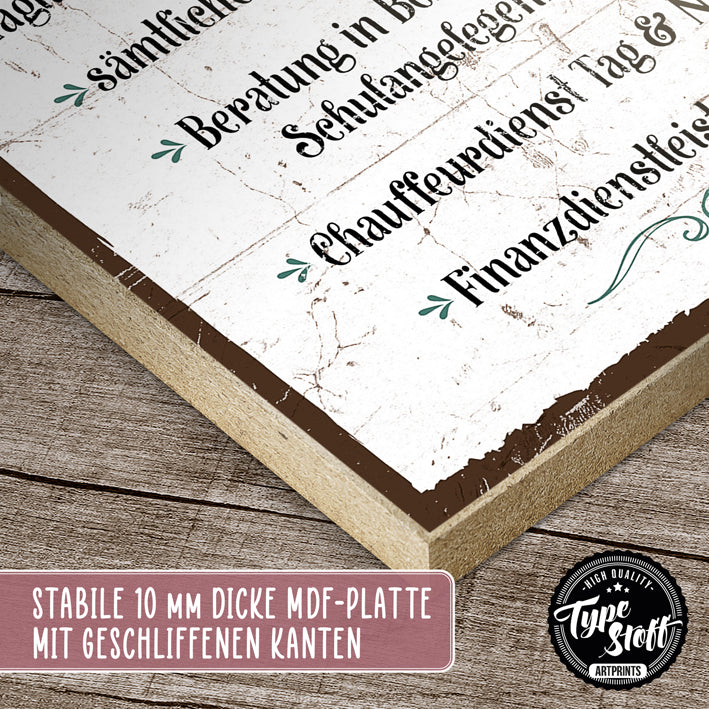 Holzschild mit Spruch - Eltern GmbH - HS-GH-01409
