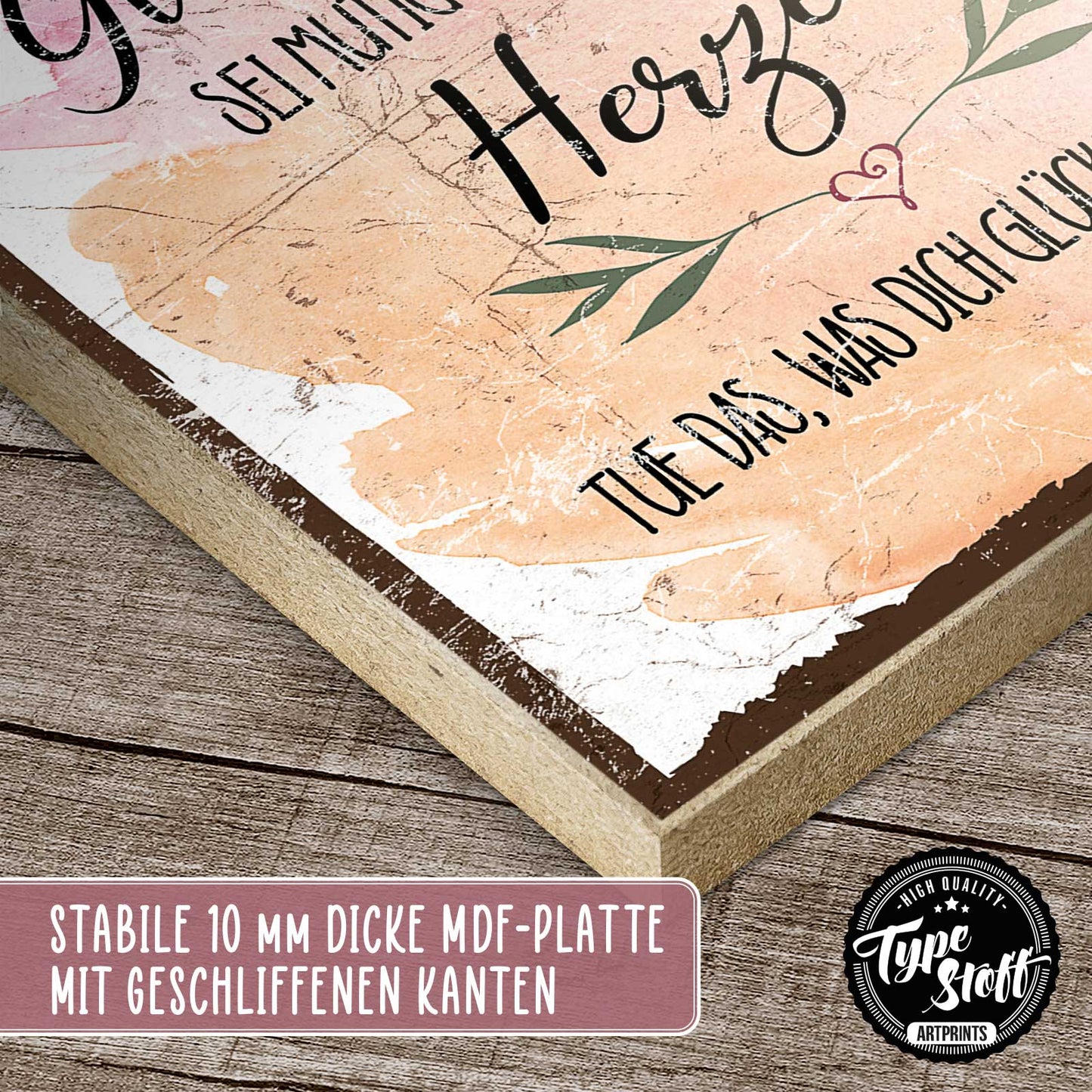 Holzschild mit Spruch - Gehe deinen Weg - HS-GH-01430