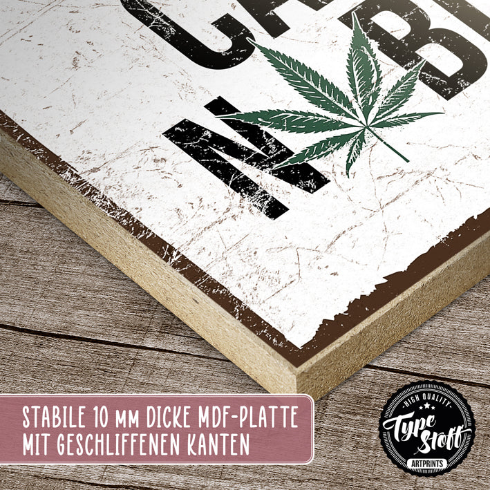 Holzschild mit Spruch - Yes we can nobis - HS-GH-01446