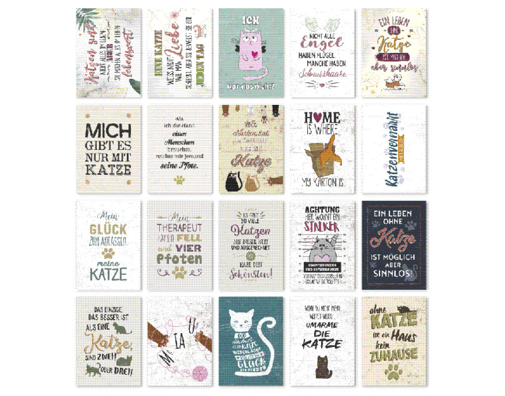 Postkarten - Katze - Set - PK-01465