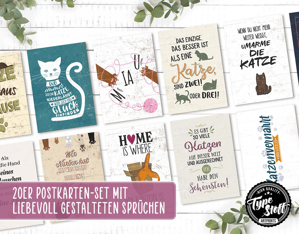 Postkarten - Katze - Set - PK-01465