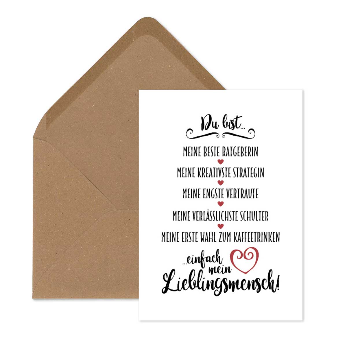 Einzelpostkarte - Lieblingsmensch - KP-01489