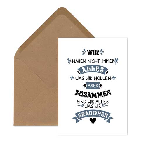Einzelpostkarte - Zusammen - KP-01495