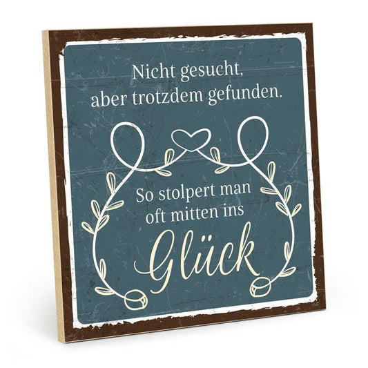 Holzschild mit Spruch - Nicht gesucht – HS-QN-01548