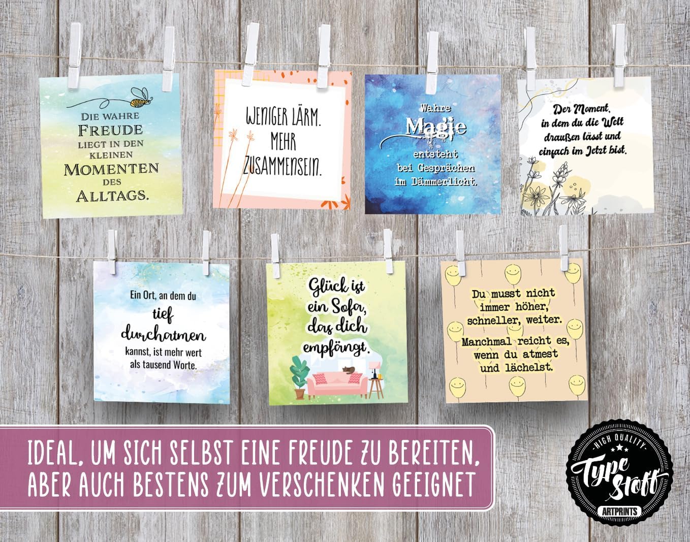 25 Hyggekarten Set 3 mit 50 Sprüchen für jeden Tag - HK-01584