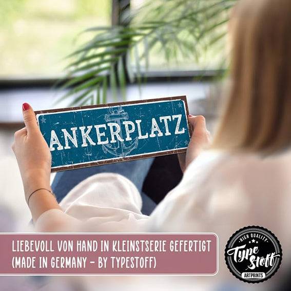Holzschild mit Spruch – Ankerplatz - HS-01427