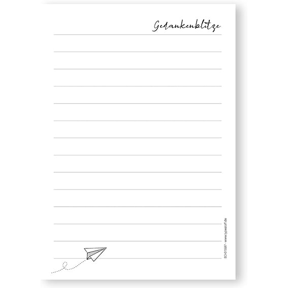 TypeStoff 4 Notizblöcke, liniert, Blöcke, DIN A6, 50 Blatt je Block - BD-01597